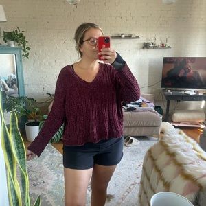 Wild fable chenille v neck sweater